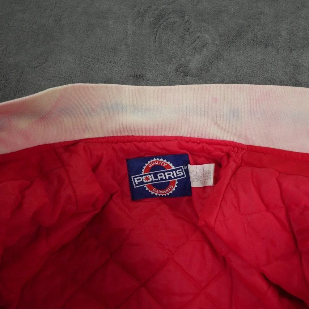 VTG Polaris Fan Club Poor Farm Jacket Men XX-Large Red Varsity Quilted 95 Bomber